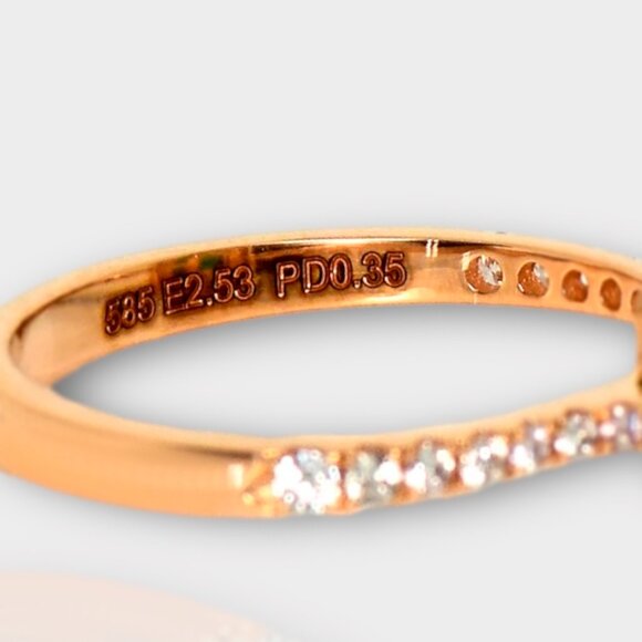 Rose Gold Emerald Ring - Picture 5 of 8